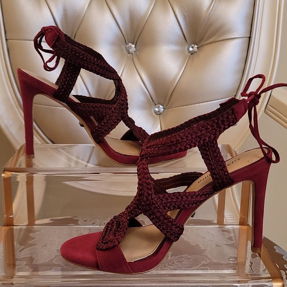 Gianni Bini Suede Braided Lauren Marie Sandals